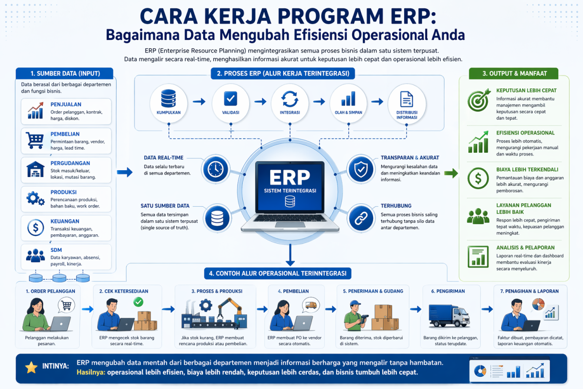 Erp Rogram Production Apa itu ERP : Cara Kerja Program ERP - Bagaimana Data Mengubah ...